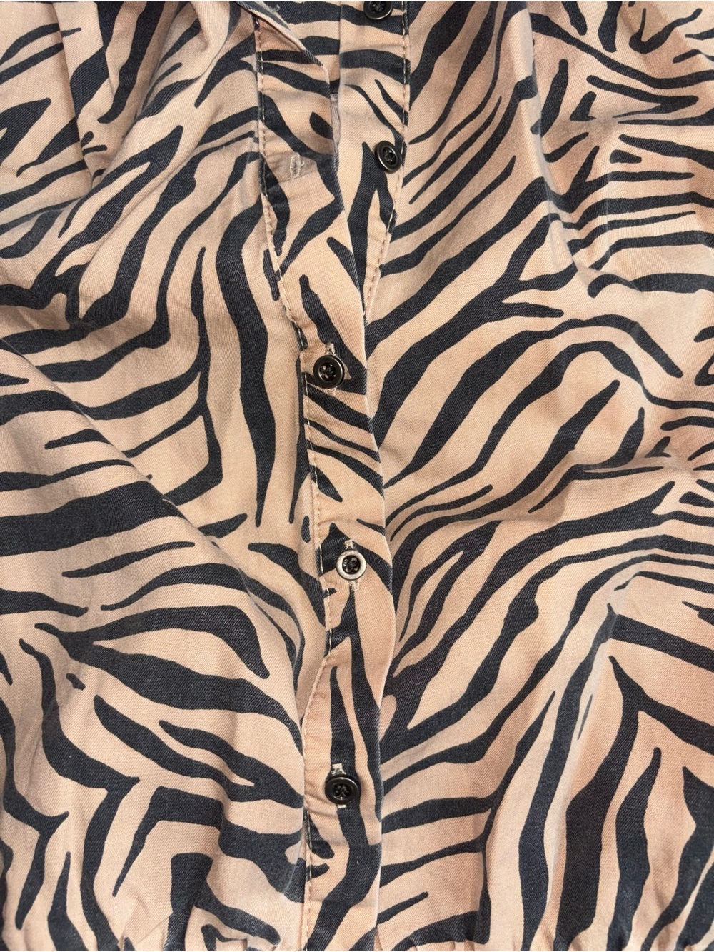 Jane & Delancey Zebra Print Matching Set 🖤 Tan Wide Leg Pants & Tie Back - Picture 6 of 9